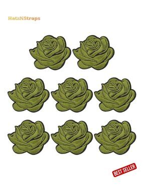 Iron-On Rose Embroidered Patches for Repair DIY Craft